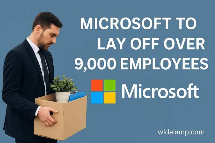 Microsoft Layoffs 2025 Why Over 9,000 Employees Are Losing Jobs microsoft layoff 2025, a man holding a box with a plant