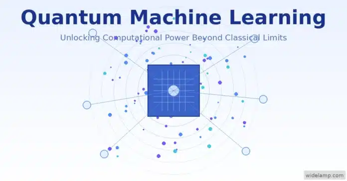 featured-quantum-machine-learning-explained quantum machine learning — featured hero image showing glowing quantum processor with particle data streams